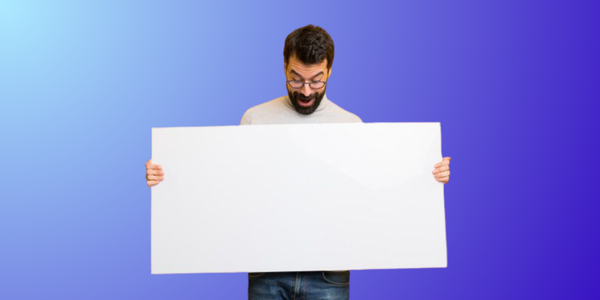 Person with whiteboard